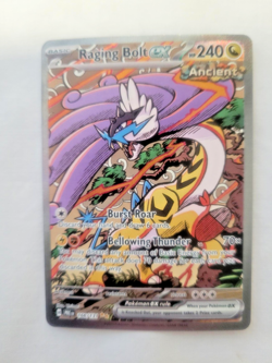 Pokemon Full Art/Illustration Rare Holo Raging Bolt EX (166/131) Prismatic (LP+) - Image 2