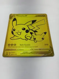 Pokemon TCG Pikachu V Gold Swsh145 Promo Sword & Shield Celebrations Holo NM - Image 4