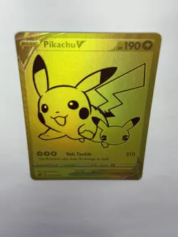 Pokemon TCG Pikachu V Gold Swsh145 Promo Sword & Shield Celebrations Holo NM - Image 5