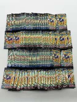 Lot of (100) Pokemon TCG Crown Zenith Booster Packs Sealed - Image 1