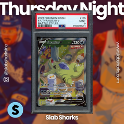 2021 POKEMON SWORD & SHIELD BATTLE STYLES #155/163 TYRANITAR V ALT ART PSA 9 - Image 1