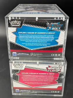 2x Pokemon Black Bolt White Flare Sealed Booster Bundle Display Case W/Acrylic - Image 3