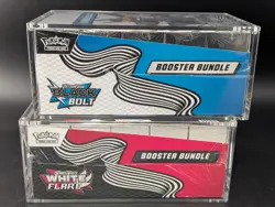 2x Pokemon Black Bolt White Flare Sealed Booster Bundle Display Case W/Acrylic - Image 4
