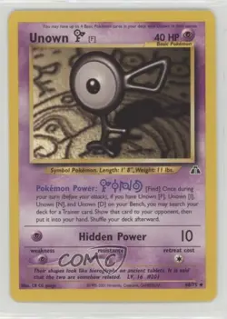 Unown (F) Pokemon Neo Discovery #48 2001 - Image 1