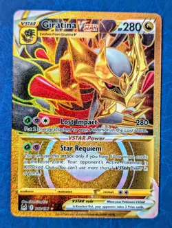 Pokemon Giratina VSTAR TCG Lost Origin Card 212/196 Secret Rare Gold NM - Image 1