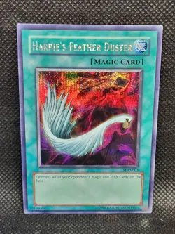 Yugioh Harpie's Feather Duster SDD-003 Played Condition - Image 1