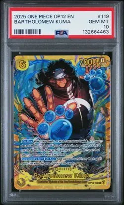 2025 ONE PIECE OP12-LEGACY OF THE MASTER #119 BARTHOLOMEW KUMA PSA 10 - Image 1