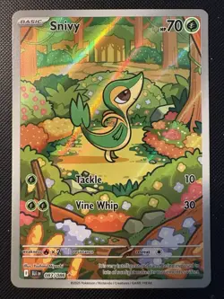 2025 Pokemon Scarlet & Violet Black Bolt Snivy 087/086 ILLUSTRATION RARE HOLO! - Image 1