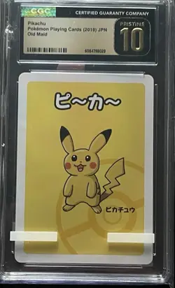 Pokemon CGC 10 PRISTINE Pikachu OLD MAID Japanese 2019 POKEMON Playing Cards - Image 1