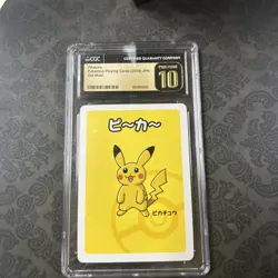 CGC 10 Pristine 2019 Pokemon Playing Cards Japanese Pikachu Old Maid - Image 1