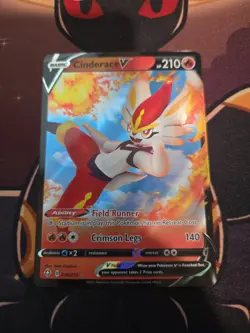 Pokemon TCG Shining Fates CINDERACE V Ultra Rare Single Card 018/072 - Image 1