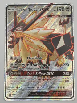 Pokemon Card Dusk Mane Necrozma GX Ultra Prism Full Art 145/156 024 NM #145 - Image 1