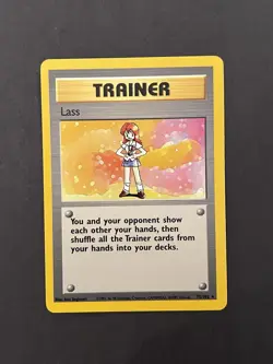 Pokemon TCG Lass 75/102 Base Set Rare Regular English Trainer Card - Image 1