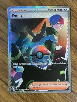 Pokemon TCG Penny Paldean Fates Trainer Holo Card 239/091 (NM) - Image 1