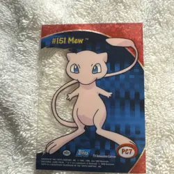 2000 Topps Pokemon TV Animation Clear Cards #PC7 MEW - Image 2