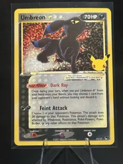 Umbreon Gold Star 17/17 Pokemon Celebrations Holo Card - Image 1