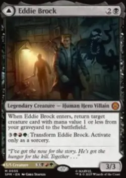 Eddie Brock // Venom, Lethal Protector SPM 55 MTG Foil - Image 1