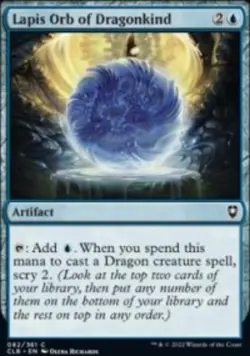Lapis Orb of Dragonkind CL: Battle for Baldur's Gate (CLB) 82 MTG Regular NM - Image 1