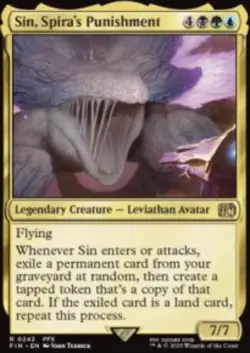 Sin, Spira's Punishment Final Fantasy (FIN) 242 MTG Foil NM - Image 1