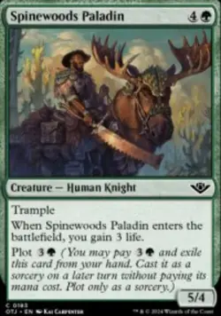 Spinewoods Paladin Outlaws of Thunder Junction (OTJ) 183 MTG Foil - Image 1