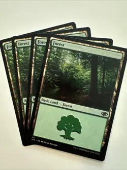 MTG Jumpstart 2022 L Forest #111 PLAYSET 4x x4 - Image 1