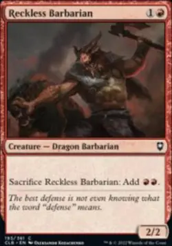 Reckless Barbarian CL: Battle for Baldur's Gate (CLB) 193 MTG Regular NM - Image 1