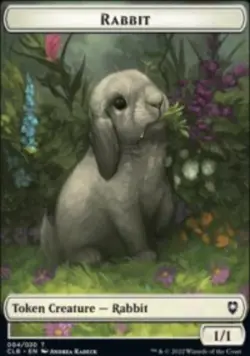 Rabbit Token CL: Battle for Baldur's Gate (CLB) 4 MTG Foil NM - Image 1