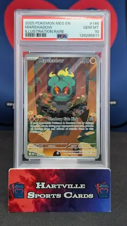 2025 Pokemon Mega Evolution Marshadow 146/132 Illustration Rare PSA 10 - Image 1