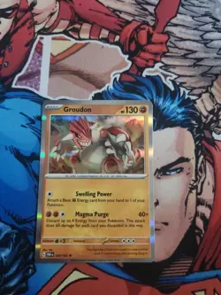 Pokemon TCG Groudon Paradox Rift 093/182 Regular Holo Rare - Image 1