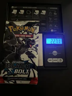 Heavy 22.71g Pokemon TCG SV 10.5 Black Bolt Booster Pack Sealed! - Image 1