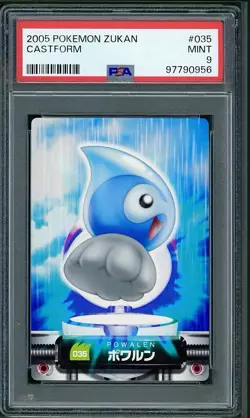 PSA 9 Castform Japanese Carddass Zukan 035 Pokemon - Image 1