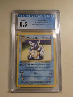Wartortle 42/102 1st Edition Shadowless Pokemon Base Set CGC 8.5 NM/Mint+ - Image 1