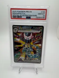 2025 POKEMON PRE EN-PRISMATIC EVOLUTIONS #165 DRAGAPULT EX PSA 10 - Image 1