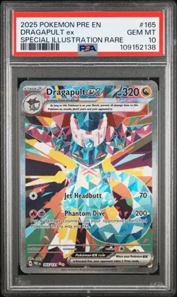2025 POKEMON PRE EN PRISMATIC EVOLUTIONS 165 DRAGAPULT EX PSA 10 - Image 1