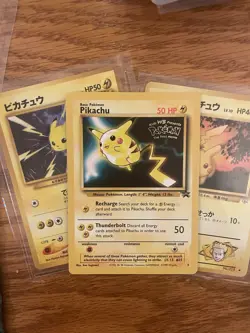 Pikachu (#25) 1999 Pokemon Black Star Movie Promo Stamped #4 - NM - Image 1