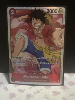 One Piece TCG - Monkey.D.Luffy #OP01-024 Romance Dawn Super Rare Foil NM - Image 1