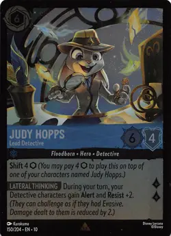 Judy Hopps Lead Detective Foil 150/204 Whispers in the Well Disney Lorcana - Image 1