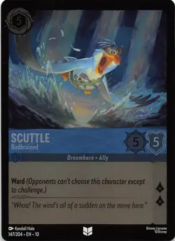 Scuttle Birdbrained Foil 147/204 Whispers in the Well Disney Lorcana - Image 1