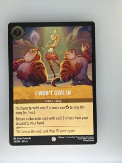 Disney Lorcana I Won't Give In Common Azurite Sea 28/204 Foil NM - Image 1