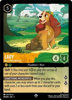 Lady Miss Park Avenue 28/204 Super Rare Archazia's Island Disney Lorcana - Image 1