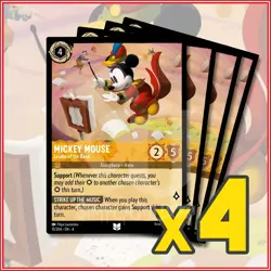 Disney Lorcana TCG: Mickey Mouse Leader of the Band 15/204 x4 Uncommon - Image 1