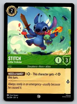 Disney Lorcana Stitch - Little Trickster 26/204 Azurite Sea Regular - Image 1