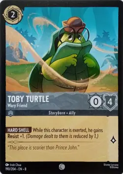 190/204 TOBY TURTLE WARY FRIEND EN8 COMMON DISNEY LORCANA CARD - Image 1