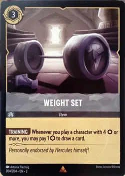 204/204 WEIGHT SET RISE OF FLOODBORN RARE DISNEY LORCANA CARD - Image 1