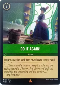 94/204 DO IT AGAIN! THE FIRST CHAPTER RARE DISNEY LORCANA CARD - Image 1