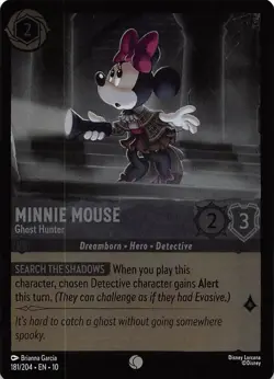 Minnie Mouse Ghost Hunter Foil 181/204 Whispers in the Well Disney Lorcana - Image 1