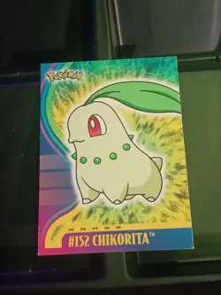 Chikorita #152 Pokemon Topps Johto Series 1 Card - Image 1