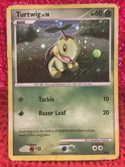 Turtwig DP01 Pokemon Card TCG Promo Diamond and Pearl Cosmos Holo - DMG - Image 1