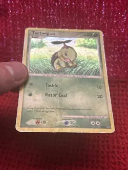 Turtwig DP01 Pokemon Card TCG Promo Diamond and Pearl Cosmos Holo - DMG - Image 2