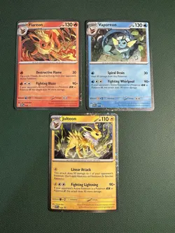 Pokemon Prismatic Evolutions Poster Collection Promo Cards Set 167 168 169 - Image 1